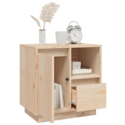 Berkfield Home Bedside Cabinet 50x34x50 cm Solid Wood Pine in Brown - Size: 50 x 34 x 50 cm - thumbnail 5