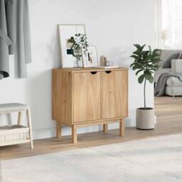 Berkfield Home Hallway Cabinet OTTA 75x40x75 cm Solid Wood Pine in Light Tan - Size: 75 x 40 x 75 cm - thumbnail 3