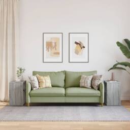 Berkfield Home Side Tables 2 pcs Grey Sonoma 50x30x50 cm Engineered Wood - Size: 50 x 30 x 50 cm - thumbnail 1