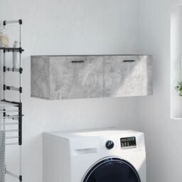 Berkfield Home Wall Cabinet Concrete Grey 100x36.5x35 cm Engineered Wood - thumbnail 1