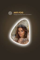 Fascinate Modern Irregular LED Bathroom Mirror - 3 Colour Dimmable Anti-Fog 80x60cm in Silver - Size: 800mm x 600mm - thumbnail 7