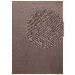 THE RUGS Eleni Wool Rug Hand Tufted Wool Geometric Area Rug Scandinavian Style in Brown - Size: 120 cm x 180 cm - thumbnail 1