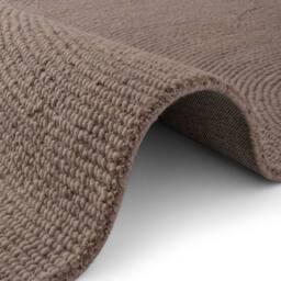 THE RUGS Eleni Wool Rug Hand Tufted Wool Geometric Area Rug Scandinavian Style in Brown - Size: 120 cm x 180 cm - thumbnail 3