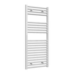 Bathroom Kingdom Diva White Straight Heated Towel Rail 1200x500