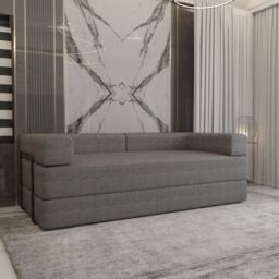 MN Furniture Modern 3 Seater Sofa Bed - Easy Setup No Assembly Required in Grey - thumbnail 8