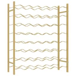Berkfield Home Modern Wine Rack for 48 Bottles Gold Metal - thumbnail 3