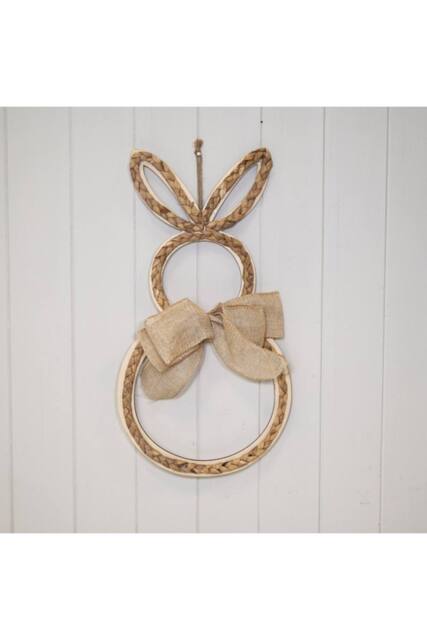 KDMD Rabbit Shaped Decorative Wreath in Natural - image 1