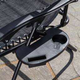 Samuel Alexander Set of 2 Multi Position Zero Gravity Relaxer Chair Sun Lounger in Mixed Grey - thumbnail 9