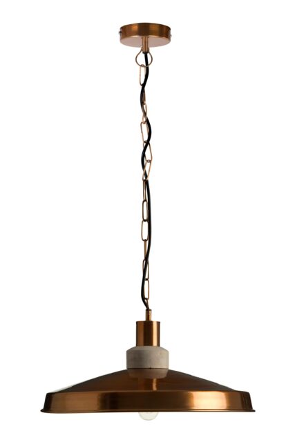 Orsina Copper Finish & Aluminum Pendant Light, Ceiling Light, Easy to Install Ceiling Pendant in Gold - image 1