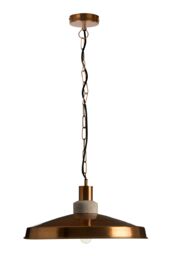 Orsina Copper Finish & Aluminum Pendant Light, Ceiling Light, Easy to Install Ceiling Pendant in Gold - thumbnail 1