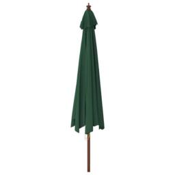 Berkfield Home Garden Parasol with Wooden Pole Green 400x273 cm - thumbnail 5