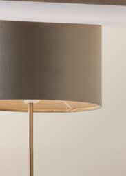 ValueLights Charlie Chrome Stem Table Lamp Light with Velvet Shade in Grey - Size: 10 inches - thumbnail 4