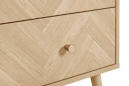 Birlea 2 Drawer Oak Brown Wooden Bedside Herringford in Light Oak - thumbnail 5