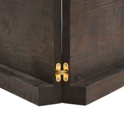 Berkfield Home Table Top Dark Grey 120x50x(2-6) cm Treated Solid Wood Live Edge in Brown - thumbnail 6