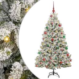 Berkfield Home Artificial Christmas Tree Green & White 180 cm PVC & Metal - thumbnail 2