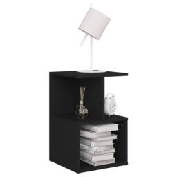Berkfield Home Bedside Cabinets 2 pcs Black 35x35x55 cm Engineered Wood - Size: 35 x 35 x 55 cm - thumbnail 3