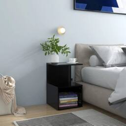 Berkfield Home Bedside Cabinets 2 pcs Black 35x35x55 cm Engineered Wood - Size: 35 x 35 x 55 cm - thumbnail 2