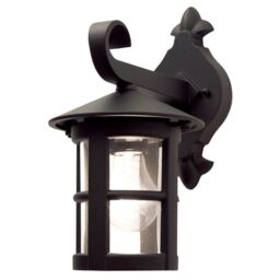 Netlighting Hereford 1 Light Outdoor Wall Lantern Light Black IP43 E27 - thumbnail 1