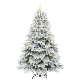 Berkfield Home Artificial Christmas Tree with 300 LEDs Green 180 cm PE & PVC - thumbnail 4