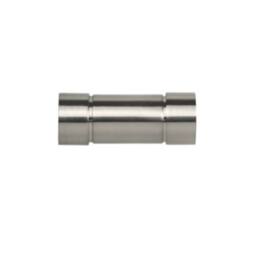 New Edge Blinds 28mm Fixed Length Metal Eyelet Curtain Pole Set - Aspect Finial in Silver - Size: 250 cm - thumbnail 2
