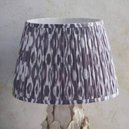 Netlighting Layered Leaf Ivory Table Lamp Grey Fabric Ikat Shade 35cm B22 - thumbnail 4