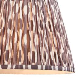 Netlighting Layered Leaf Ivory Table Lamp Grey Fabric Ikat Shade 35cm B22 - thumbnail 6