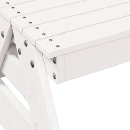 Berkfield Home Picnic Table for Kids White 88x97x52 cm Solid Wood Pine - Size: 88 x 97 x 52 cm - thumbnail 7