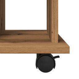 Berkfield Home Rolling Cabinet Artisan Oak 60x45x60 cm Engineered Wood in Brown - Size: 60 x 45 x 60 cm - thumbnail 8