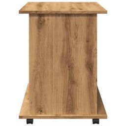 Berkfield Home Rolling Cabinet Artisan Oak 60x45x60 cm Engineered Wood in Brown - Size: 60 x 45 x 60 cm - thumbnail 6