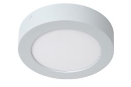 Lucide 'BRICE' Dimmable Stylish Round Bathroom LED Flush Ceiling Light in White - thumbnail 2