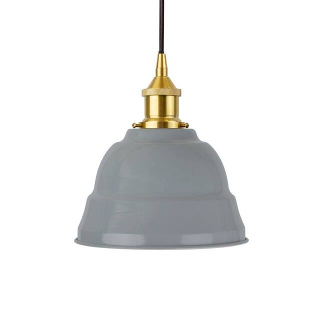 SE Home French Grey Lincoln Pendant Light - Polished Brass - Black Round - image 1