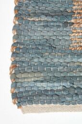 Homescapes Veranda Grey & Nude Hemp Chindi Rug - Size: 120 cm x 170 cm - thumbnail 3