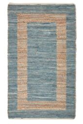 Homescapes Veranda Grey & Nude Hemp Chindi Rug - Size: 120 cm x 170 cm - thumbnail 2