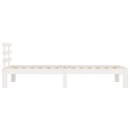 Berkfield Home Bed Frame White Solid Wood 75x190 cm Small Single - thumbnail 5