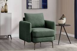 More4Homes Sofia 1+2 Seater Fabric Sofa Set in Green - thumbnail 7