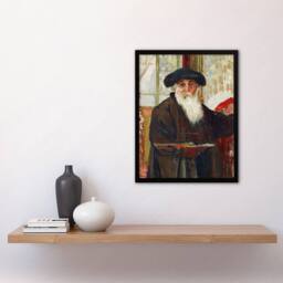 Artery8 Self Portrait With Paint Palette Pissarro Framed Wall Art Print - Size: A4 - thumbnail 2