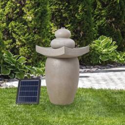 EONLION Solar Garden Water Feature Fountain in Grey - Size: 100 cm - thumbnail 3