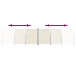 Berkfield Home Retractable Side Awning Cream 100x600 cm in Beige - thumbnail 6