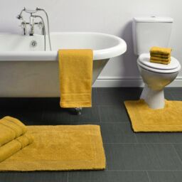 Allure Bath Fashions Elegance Reversible Heavyweight Pedestal Mat in Mustard - thumbnail 2