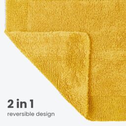 Allure Bath Fashions Elegance Reversible Heavyweight Pedestal Mat in Mustard - thumbnail 3