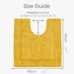 Allure Bath Fashions Elegance Reversible Heavyweight Pedestal Mat in Mustard - thumbnail 5