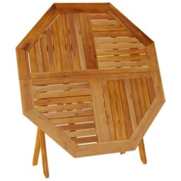Berkfield Home Folding Garden Table √ò110x75 cm Solid Wood Acacia - Size: 110x75 cm - thumbnail 8