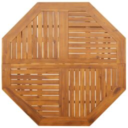 Berkfield Home Folding Garden Table √ò110x75 cm Solid Wood Acacia - Size: 110x75 cm - thumbnail 7