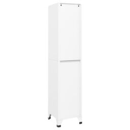 Berkfield Home Locker Cabinet White 38x40x180 cm Steel - Size: 38 x 40 x 180 cm - thumbnail 5