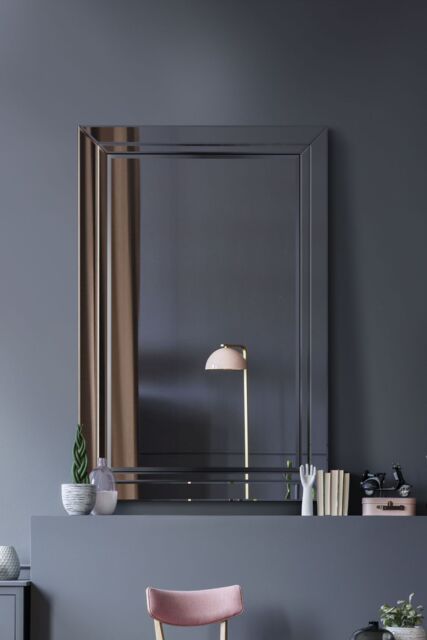 MirrorOutlet Cranbury All Glass Large Dress Mirror 120 x 80 CM in Silver - Size: 1 Pack - image 1