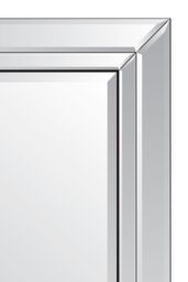 MirrorOutlet Cranbury All Glass Large Dress Mirror 120 x 80 CM in Silver - Size: 1 Pack - thumbnail 3