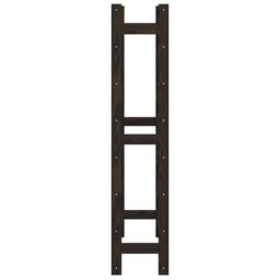 Berkfield Home Wine Rack for 56 Bottles Black Solid Wood Pine - thumbnail 4