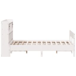 Berkfield Home Bookcase Bed without Mattress White 160x200cm Solid Wood Pine - Size: 160x200 cm - thumbnail 5