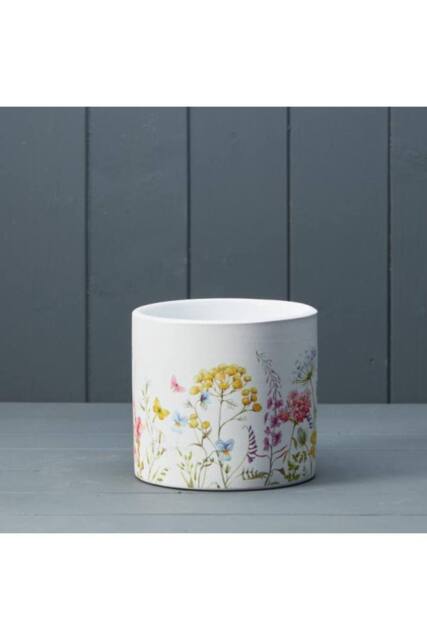 KDMD White & Multicolour Spring Meadow Pot - 13mm - image 1