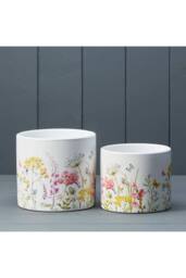 KDMD White & Multicolour Spring Meadow Pot - 13mm - thumbnail 2